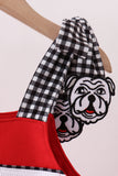 Red Georgia Smocked Dress - Aaria Tees Aaria Tees
