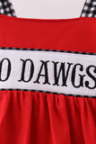 Red Georgia Smocked Dress - Aaria Tees Aaria Tees