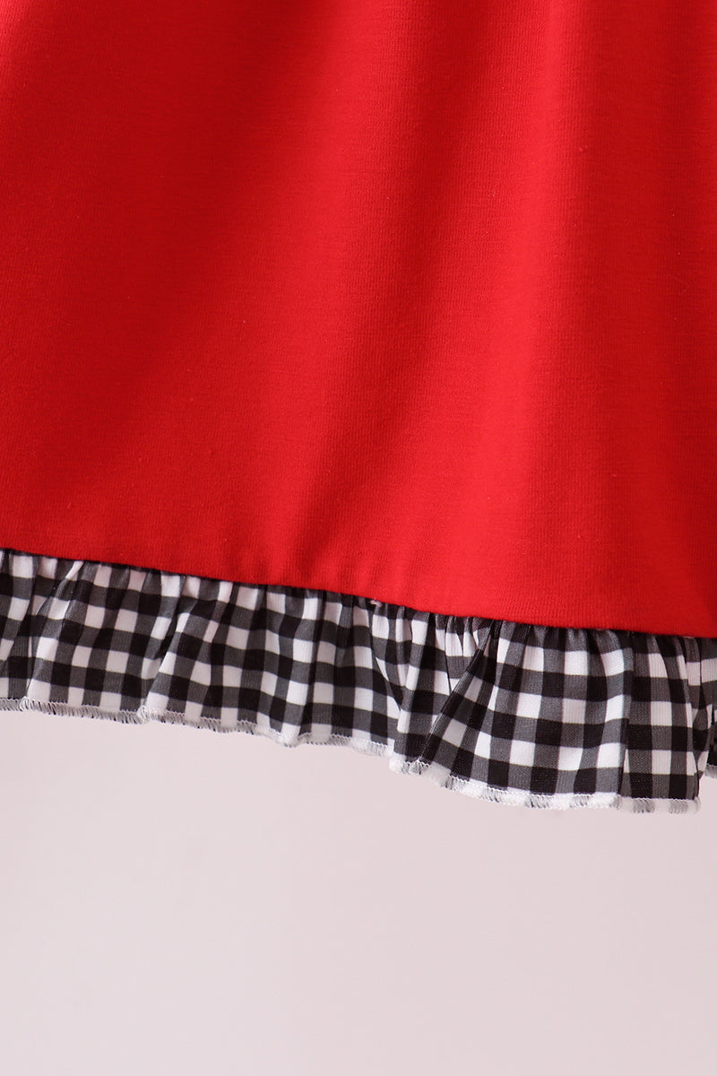 Red Georgia Smocked Dress - Aaria Tees Aaria Tees
