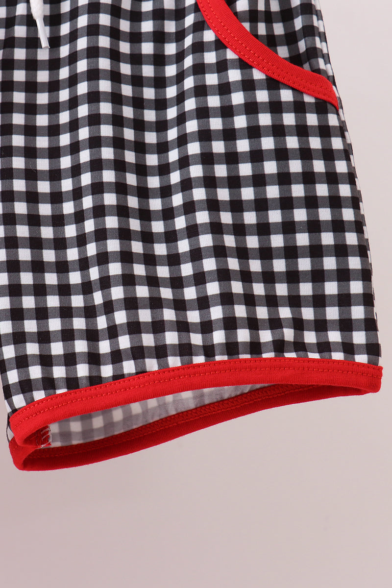 Red Georgia Applique Shorts Set - Aaria Tees Aaria Tees