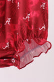 Maroon Alabama Roll Tide Smocked Bubble - Aaria Tees Aaria Tees