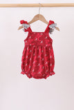 Maroon Alabama Roll Tide Smocked Bubble - Aaria Tees Aaria Tees
