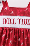 Maroon Alabama Roll Tide Smocked Ruffle Shorts Set - Aaria Tees Aaria Tees