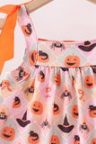 Pumpkin spider bow shorts set - Aaria Tees Aaria Tees