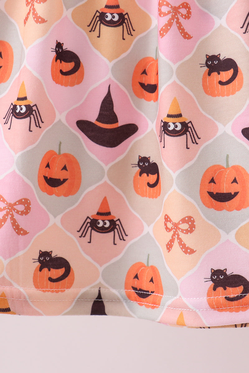 Pumpkin spider bow shorts set - Aaria Tees Aaria Tees