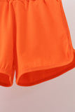 Pumpkin spider bow shorts set - Aaria Tees Aaria Tees