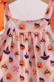 Pumpkin spider bow Dress - Aaria Tees Aaria Tees
