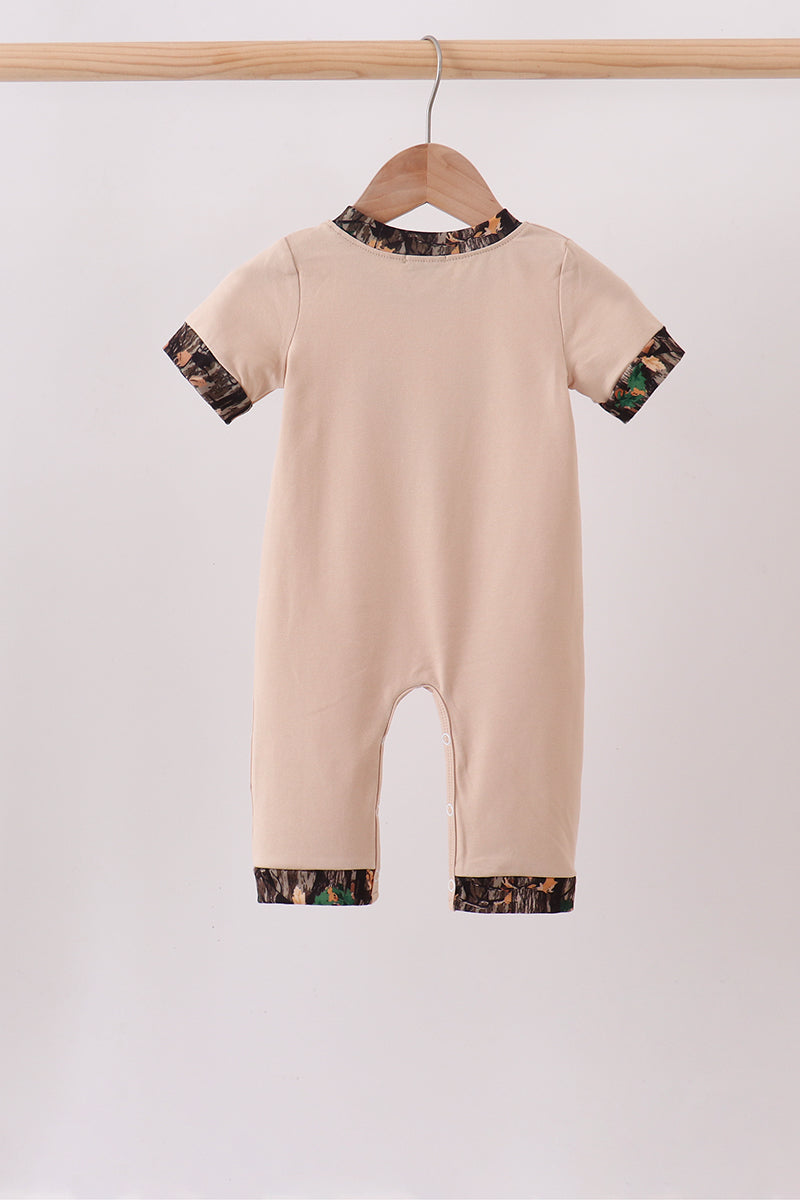 Gray Deer Applique Romper - Aaria Tees Aaria Tees