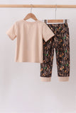 Gray Deer Applique Pants Set - Aaria Tees Aaria Tees