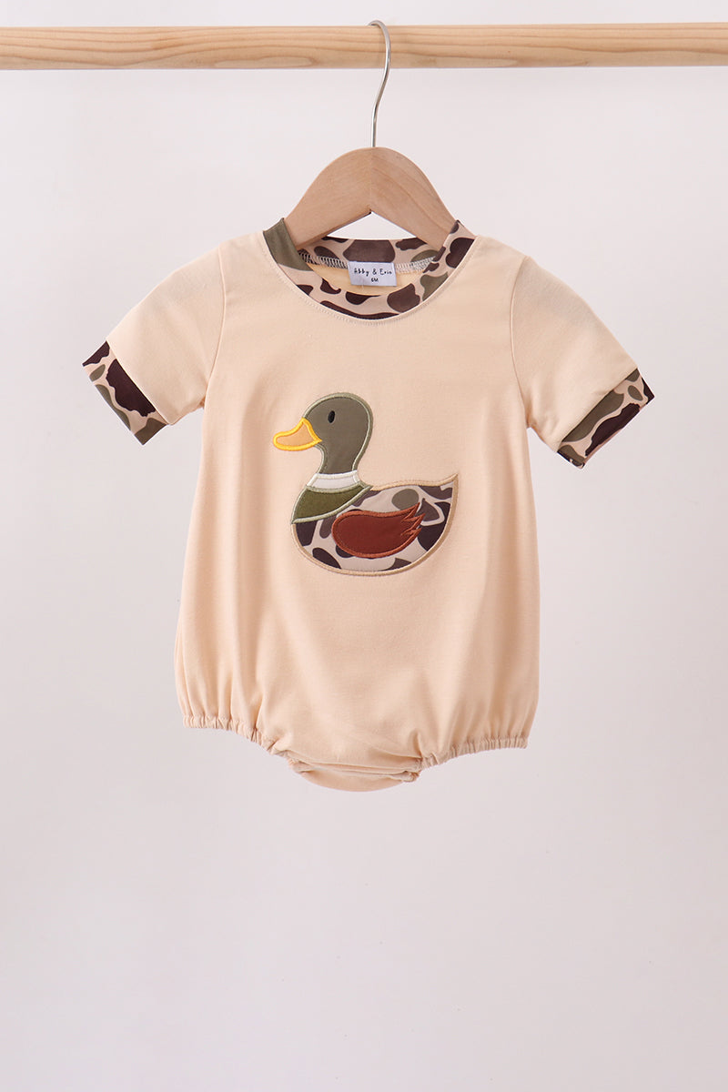 Camouflage duck applique bubble - Aaria Tees
