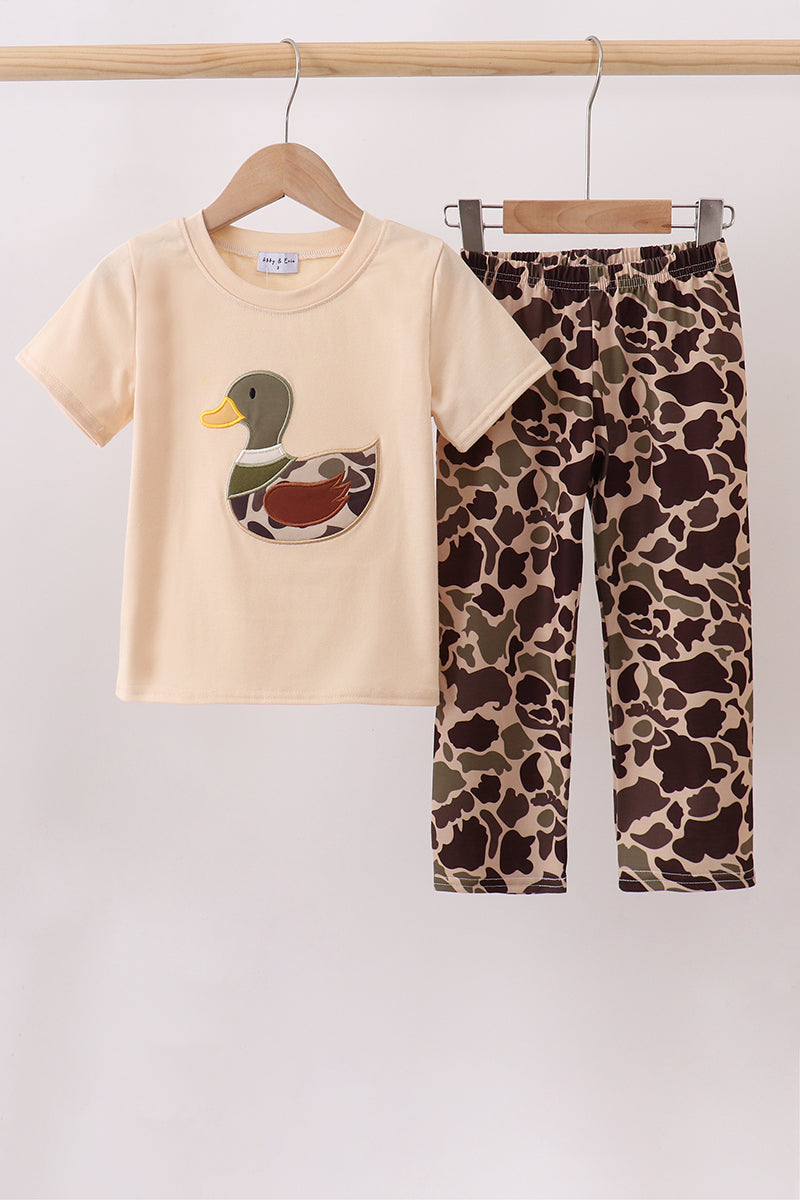 Camouflage duck applique Pants Set - Aaria Tees