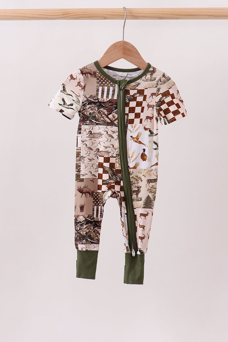 Forest Hunting Bamboo Romper - Aaria Tees Aaria Tees