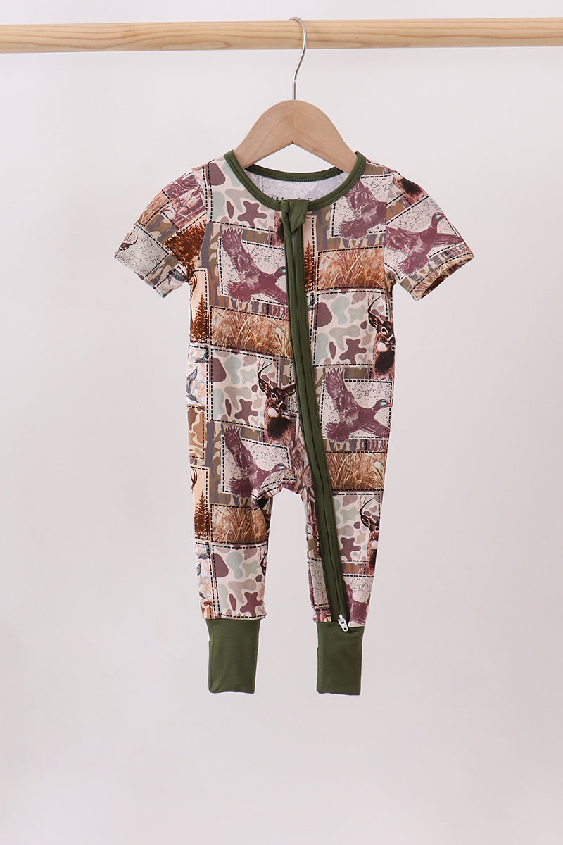 Forest Hunting Bamboo Romper - Aaria Tees
