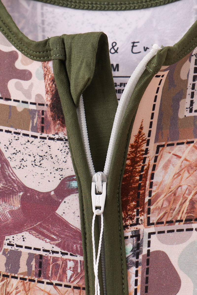 Forest Hunting Bamboo Romper - Aaria Tees Aaria Tees