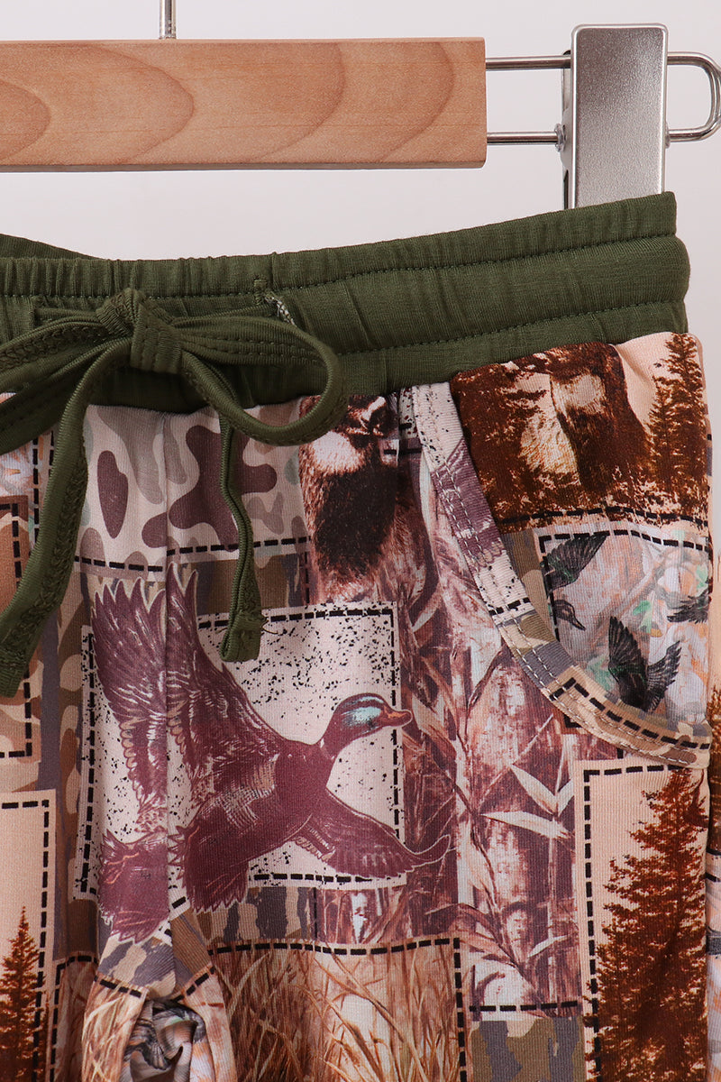 Forest Hunting Bamboo Pocket Pajama set - Aaria Tees Aaria Tees