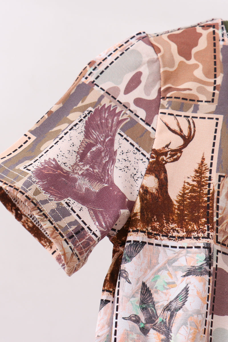 Forest Hunting Bamboo Pocket Pajama set - Aaria Tees Aaria Tees