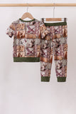 Forest Hunting Bamboo Pocket Pajama set - Aaria Tees Aaria Tees