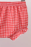 Blue Farm Embroidery Gingham Bloomer Set - Aaria Tees Aaria Tees