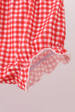Blue Farm Embroidery Gingham Bloomer Set - Aaria Tees Aaria Tees