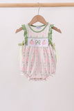 Sage Pumpkin Bow Embroidery Ruffle Bubble - Aaria Tees Aaria Tees