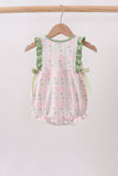 Sage Pumpkin Bow Embroidery Ruffle Bubble - Aaria Tees Aaria Tees