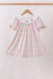 Sage Pumpkin Bow Embroidery Dress - Aaria Tees Aaria Tees