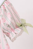 Sage Pumpkin Bow Embroidery Dress - Aaria Tees Aaria Tees