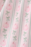 Sage Pumpkin Bow Embroidery Dress - Aaria Tees Aaria Tees