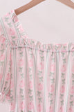 Pumpkin Bow Embroidery Mom Tiered Dress - Aaria Tees Aaria Tees