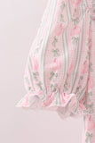 Pumpkin Bow Embroidery Mom Tiered Dress - Aaria Tees Aaria Tees