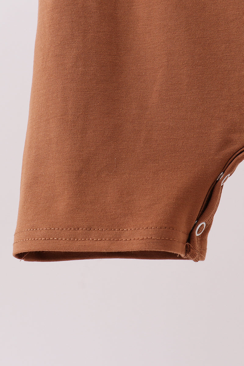 Brown Pumpkin Smocked Jon Jon - Aaria Tees Aaria Tees