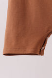 Brown Pumpkin Smocked Jon Jon - Aaria Tees Aaria Tees