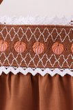 Brown Pumpkin Smocked Lace Set - Aaria Tees Aaria Tees