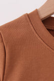 Brown Pumpkin Smocked Top - Aaria Tees Aaria Tees