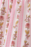 Pink Rose Stripe Ruffle Pants Set - Aaria Tees Aaria Tees