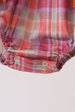 Camel Pumpkin Embroidery Ruffle Plaid Bubble - Aaria Tees Aaria Tees