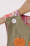 Camel Pumpkin Embroidery Plaid Jon Jon - Aaria Tees Aaria Tees