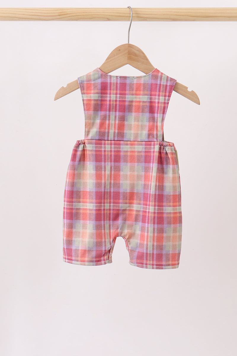 Camel Pumpkin Embroidery Plaid Jon Jon - Aaria Tees Aaria Tees