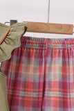 Camel Pumpkin Embroidery Plaid Dress - Aaria Tees Aaria Tees