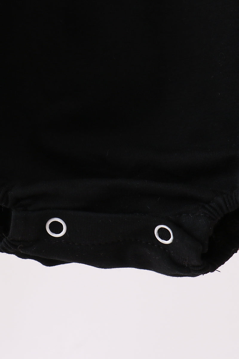 Black Pumpkin cat Embroidery Ruffle Bubble - Aaria Tees Aaria Tees