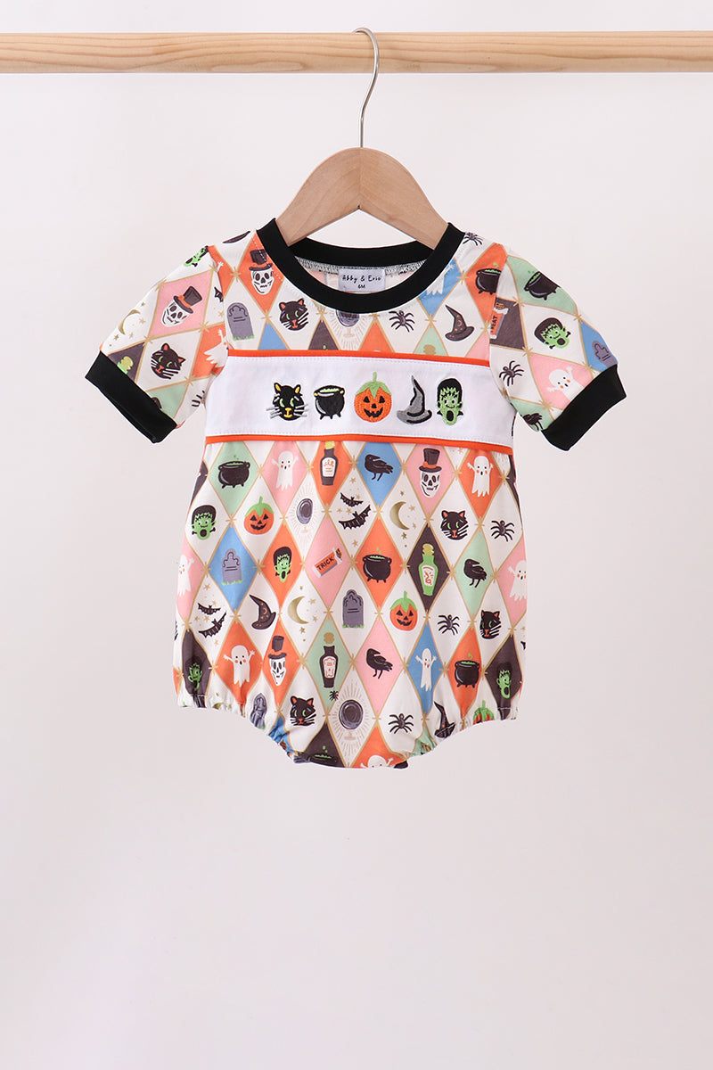 Black Pumpkin cat Embroidery Bubble - Aaria Tees