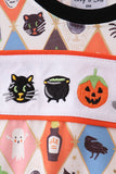 Black Pumpkin cat Embroidery Bubble - Aaria Tees Aaria Tees