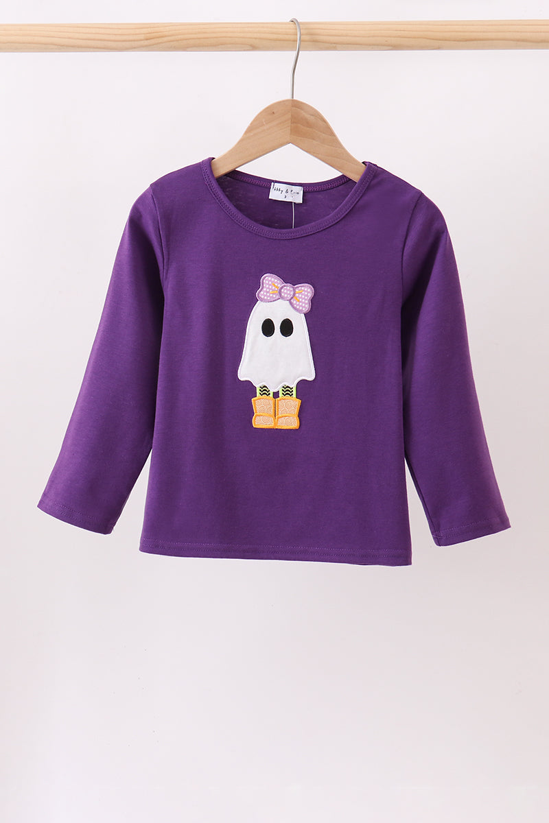 Purple Ghost Applique Top - Aaria Tees