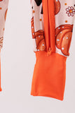 Orange Pumpkin Floral Bow Bamboo Romper - Aaria Tees Aaria Tees