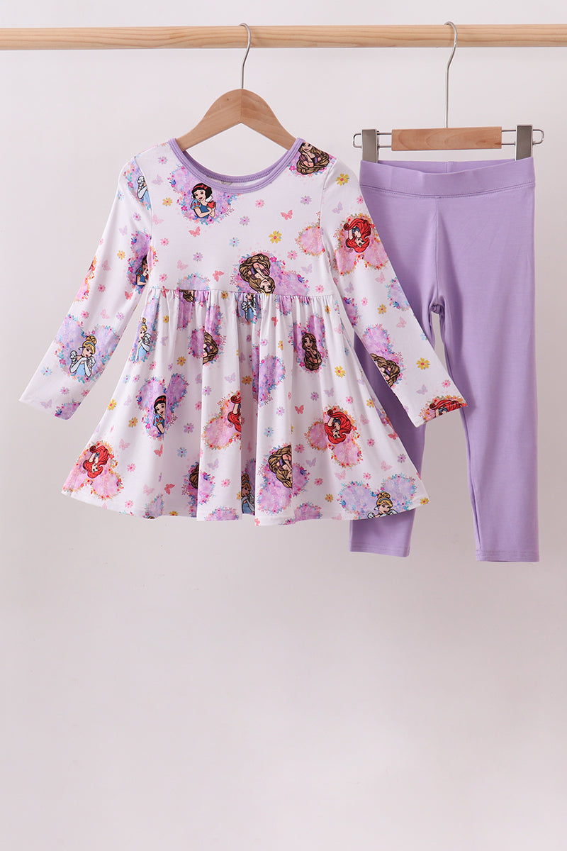Purple princess pants set - Aaria Tees