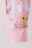Pink princess stripe bamboo pajama set - Aaria Tees Aaria Tees