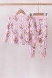Pink princess stripe bamboo pajama set - Aaria Tees Aaria Tees