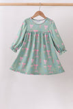 Sage Bow Ruffle Dress - Aaria Tees Aaria Tees