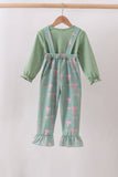 Sage Bow Ruffle Jumpsuit Set - Aaria Tees Aaria Tees