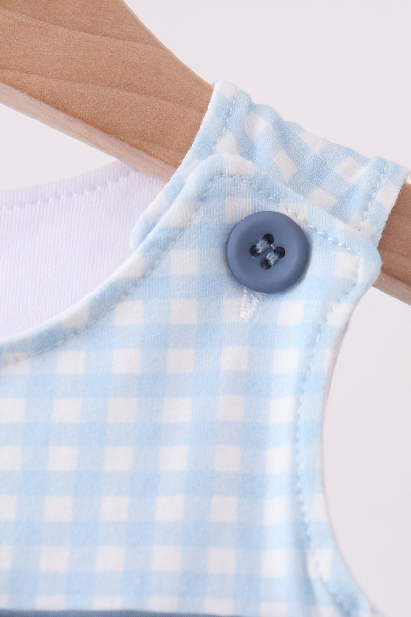 Blue Pumpkin Smocked Gingham Jon Jon - Aaria Tees Aaria Tees